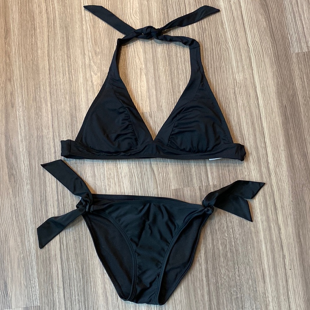 NWOT Athleta black two piece swimsuit